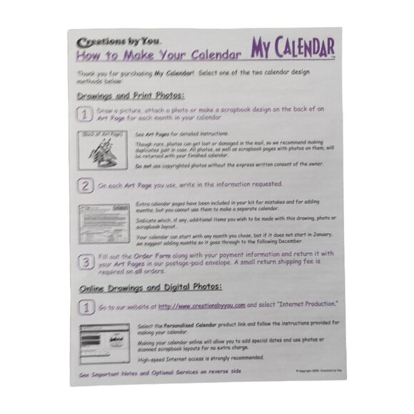 My Calendar design your own calendar Creations by You New with Tags NWT open box - Picture 11 of 13